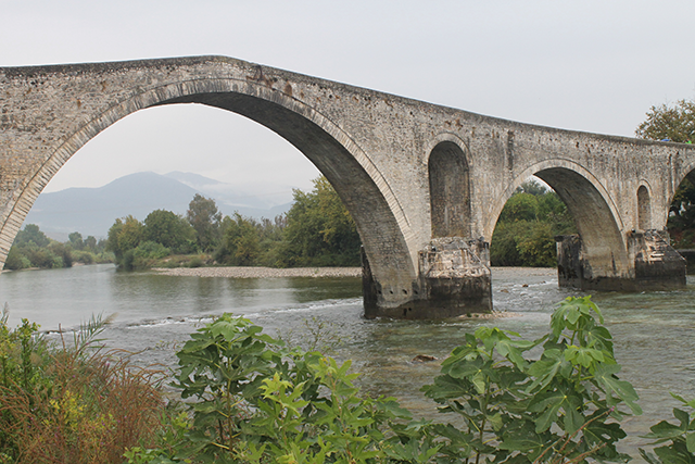 Bridging the gap into the real world at Arta, Greece.
