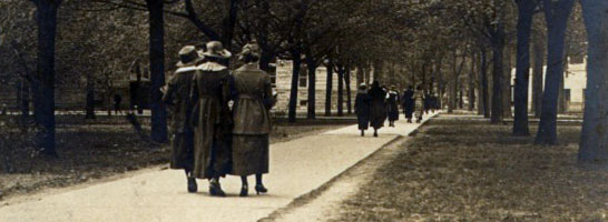 Campus walkway, 1912