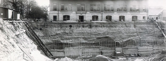 Excavation for new Physical Science building which was completed in 1924