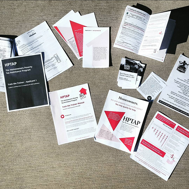 Image of printed brochures and applications.