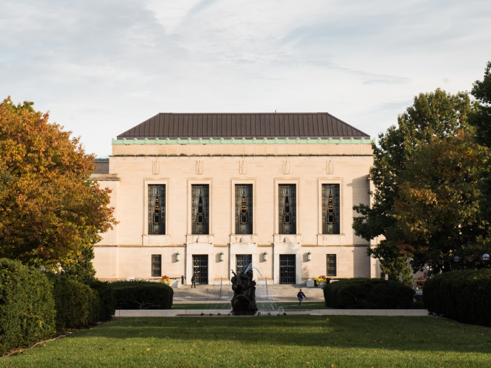 the Rackham Building in fall