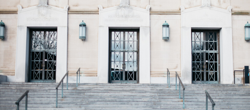 front steps of Rackham Building