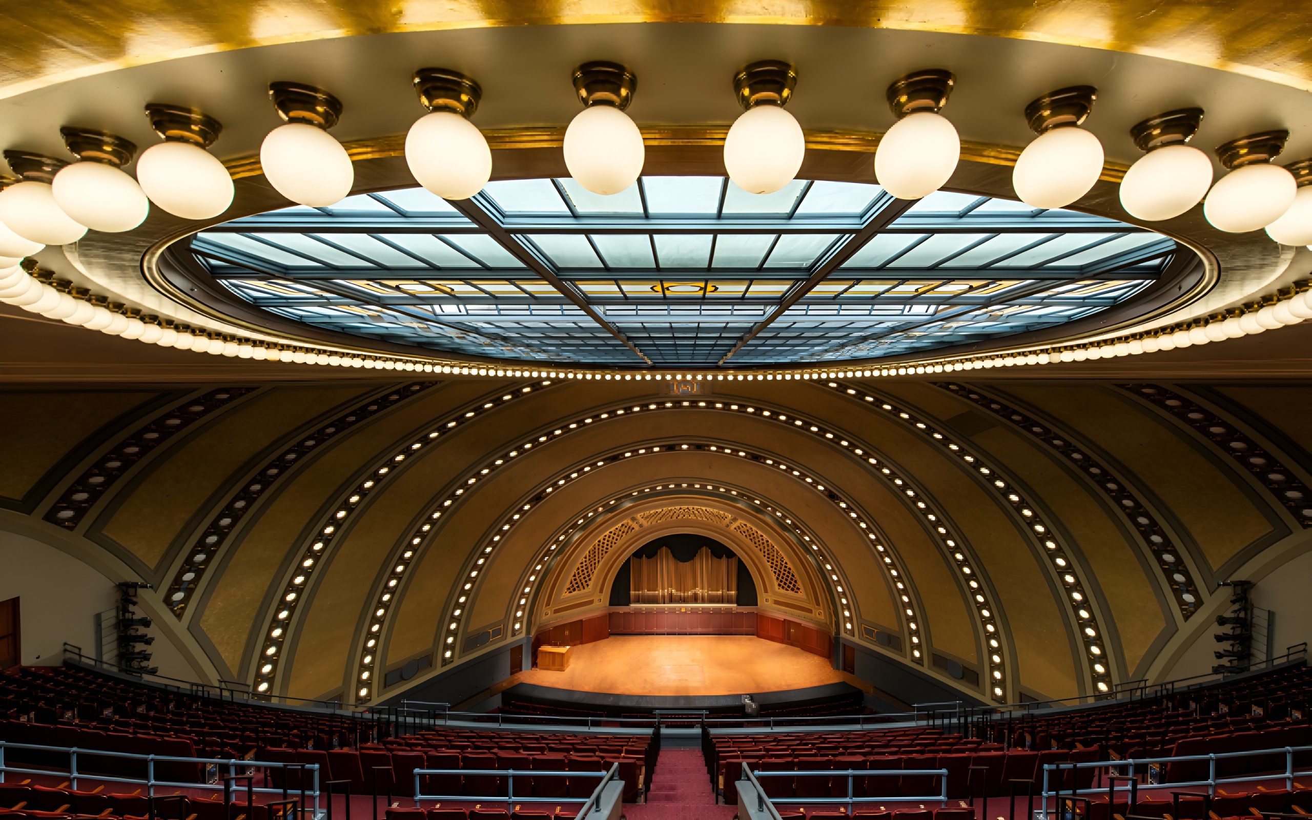 Interior of Hill Auditorium.